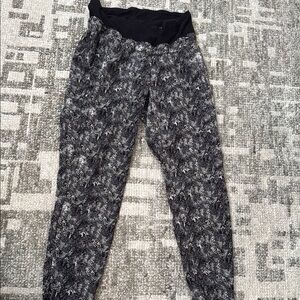 H&M Black and Gray Patterned Pants